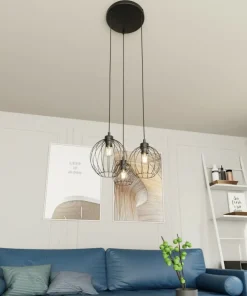 Shop Sklep Kaja Lampa wisząca nad stół, okrągła podstawa 1369/3PREM z serii NANDO czarny