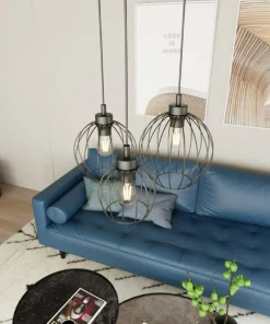 Shop Sklep Kaja Lampa wisząca nad stół, okrągła podstawa 1369/3PREM z serii NANDO czarny