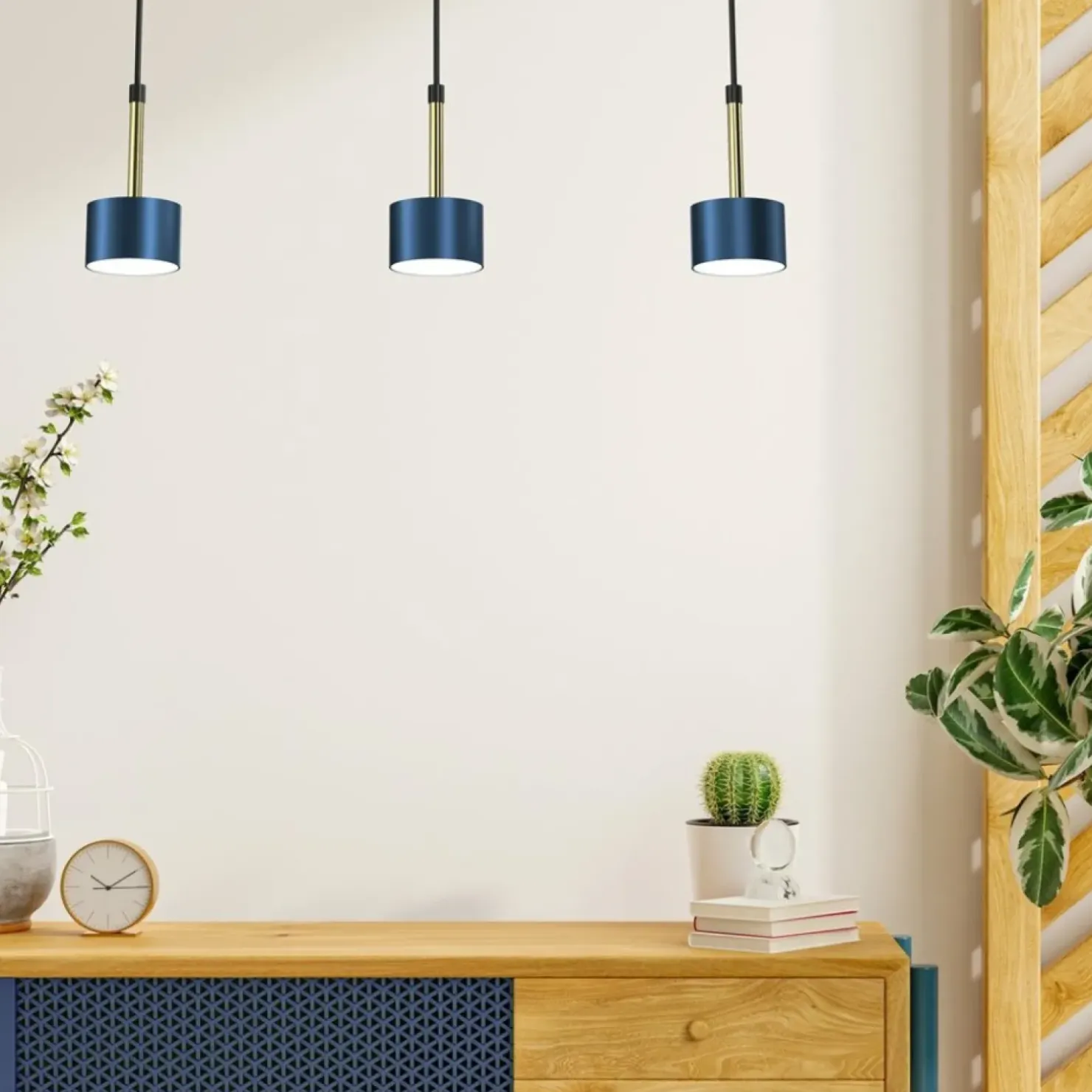 Clearance Sklep Kaja Lampa wisząca nad stół, w kolorze niebieskim MLP7773 z serii ARENA | Kaja Oświet
