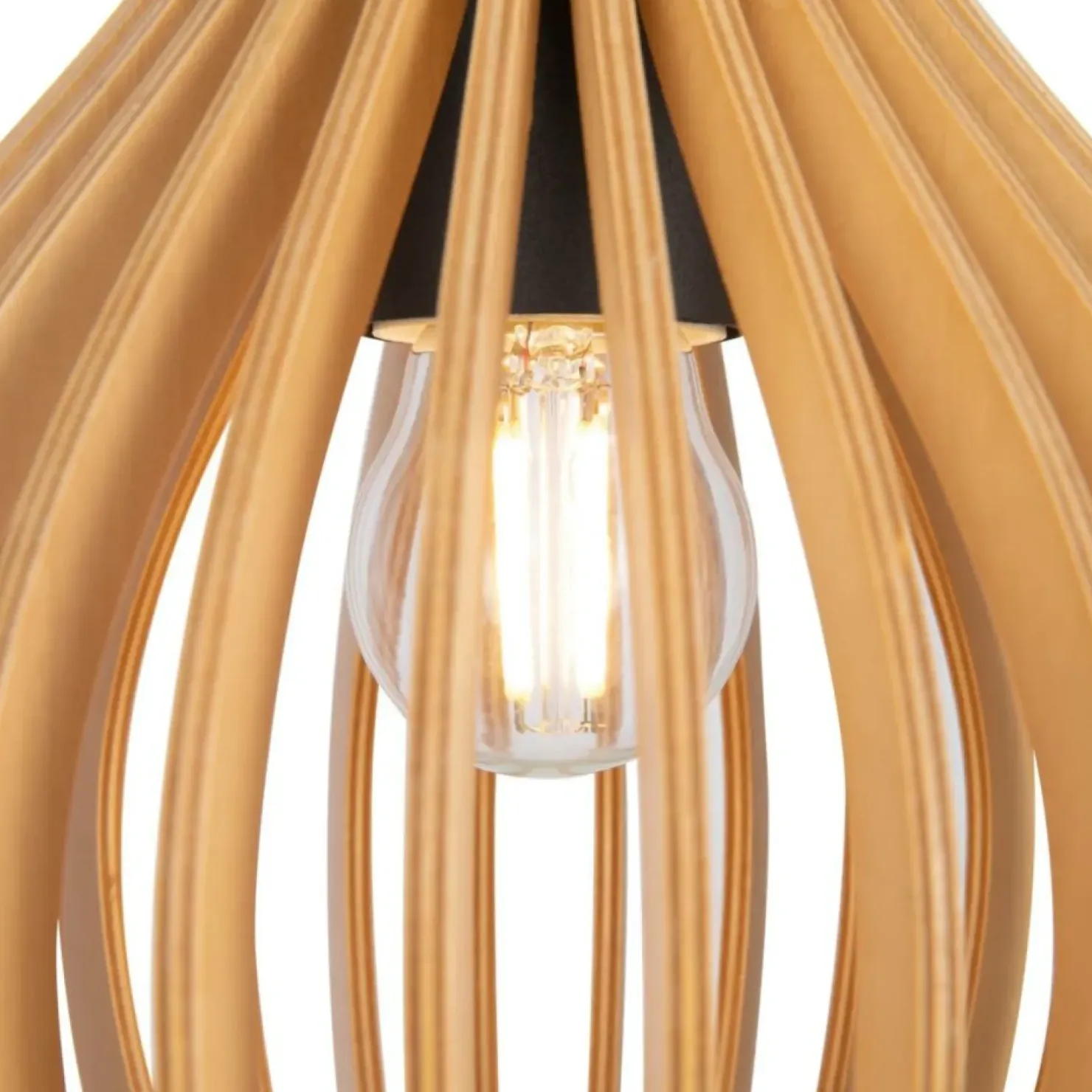 Store Sklep Kaja Lampa wisząca, naturalna, drewniana MOD192PL-01W z serii ROOTS czarny