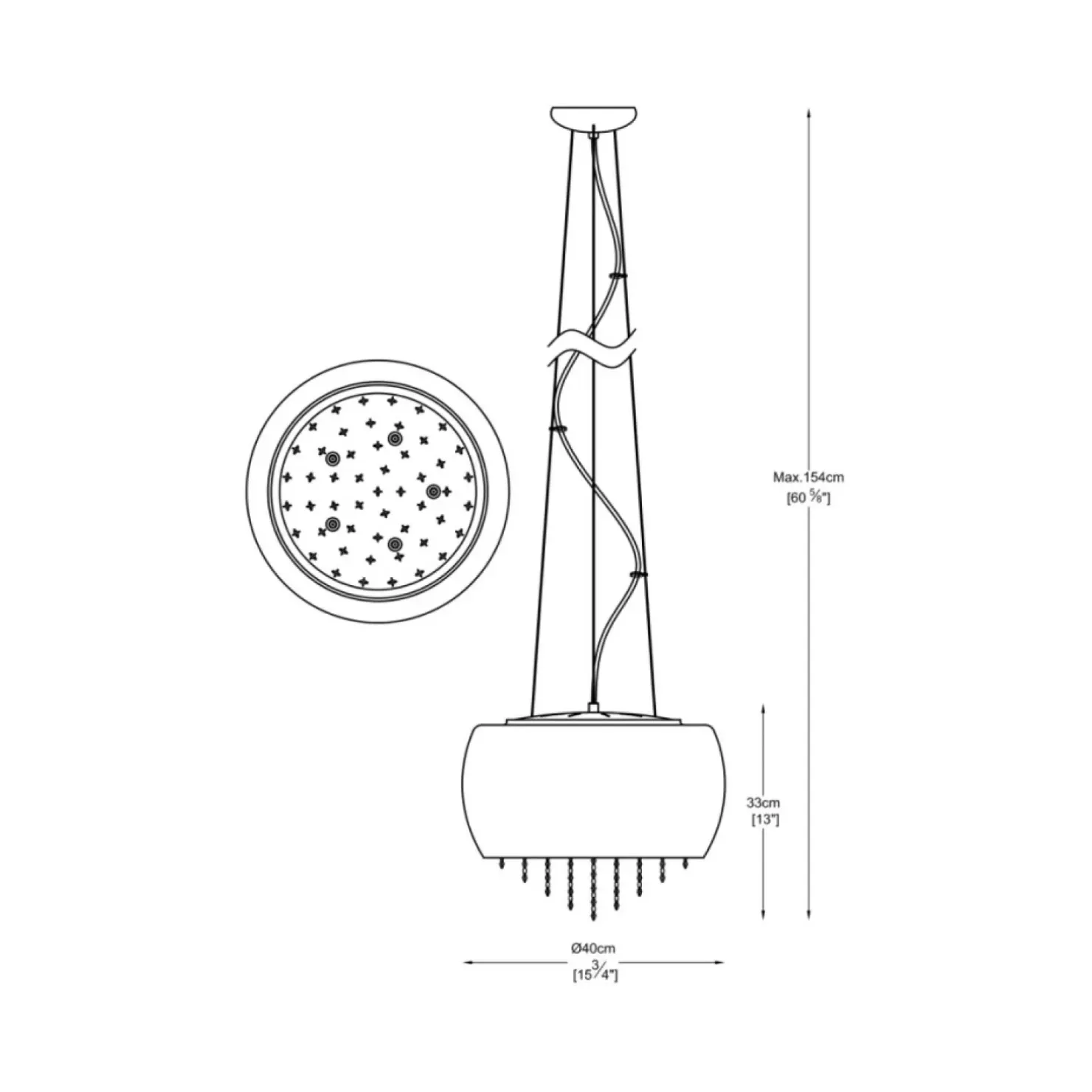 Best Sklep Kaja Lampa wisząca P0076-05K-F4GR z serii VISTA| Kaja Oświetlenie