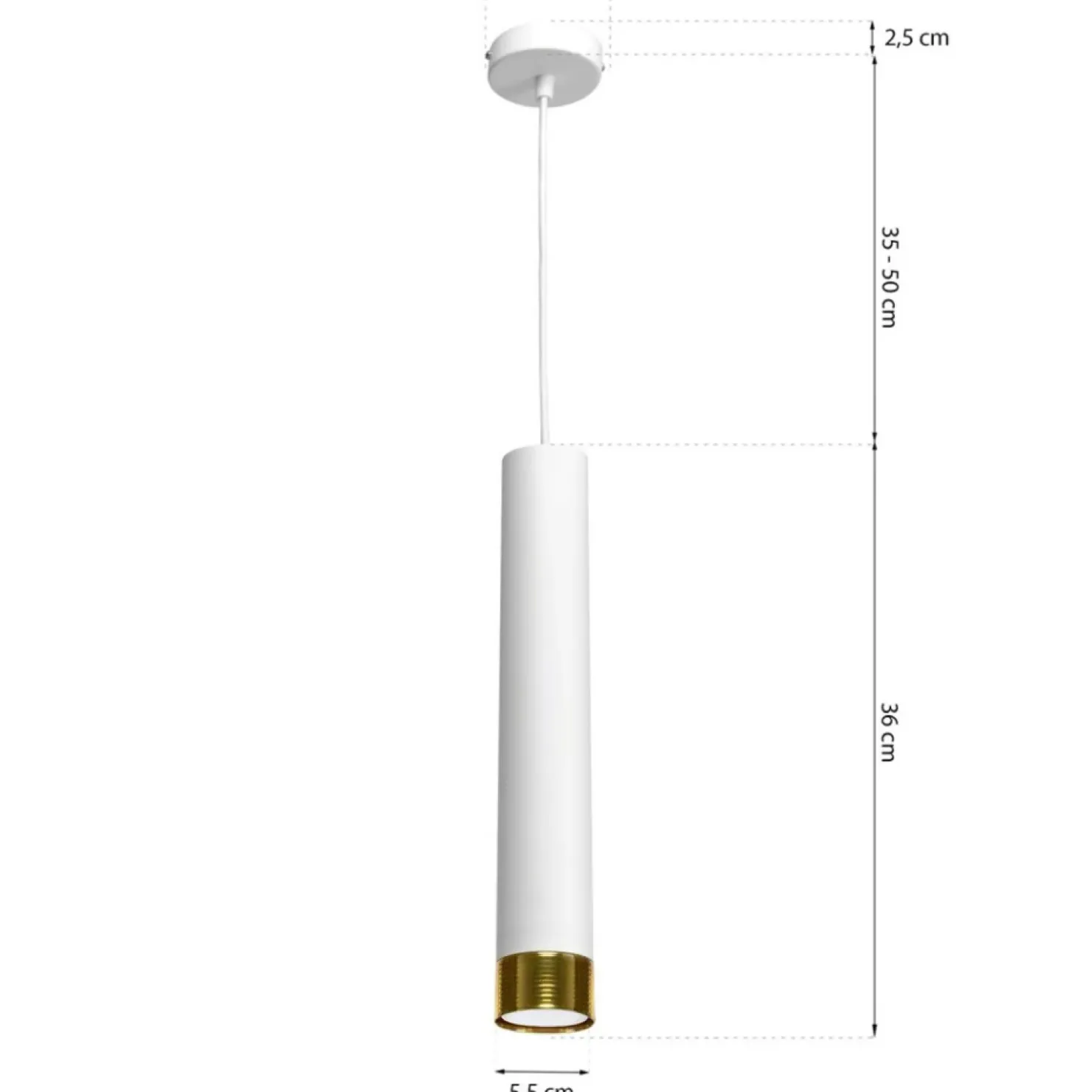 Shop Sklep Kaja Lampa wisząca, pojedyncza, biało-złota MLP6235 z serii DANI | Kaja Oświetlenie