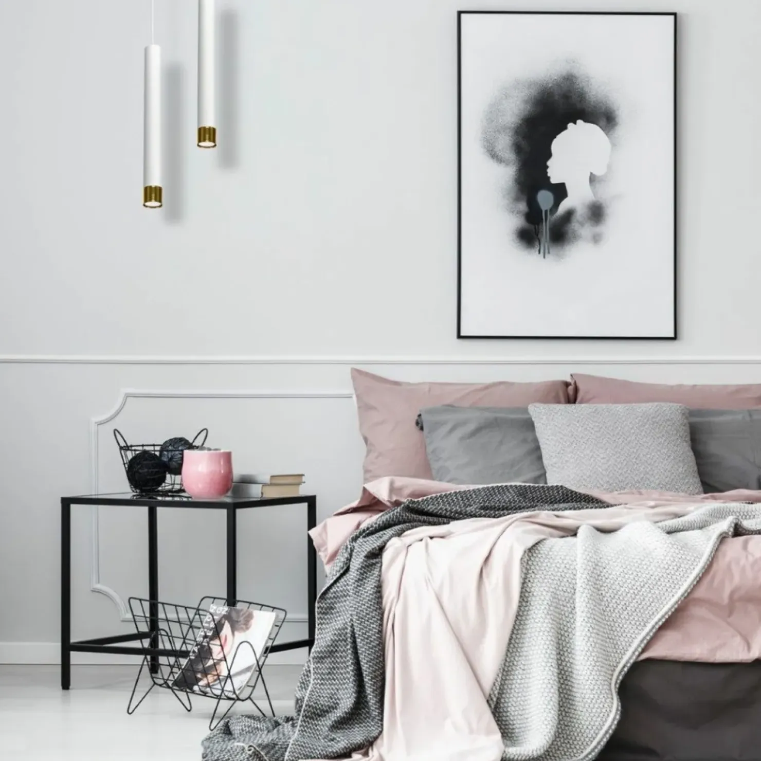 Shop Sklep Kaja Lampa wisząca, pojedyncza, biało-złota MLP6235 z serii DANI | Kaja Oświetlenie