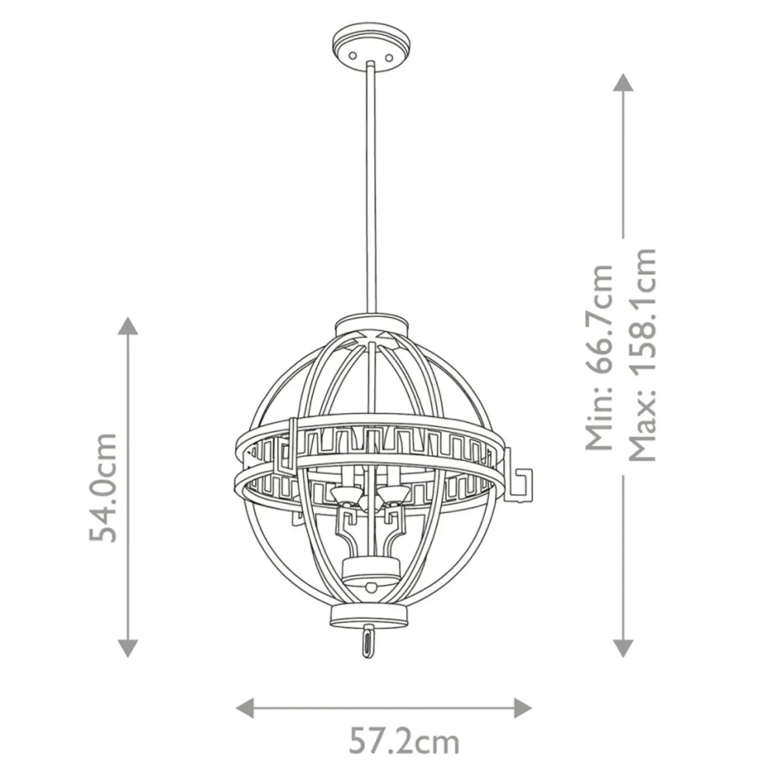 Store Sklep Kaja Lampa wisząca, postarzane złoto GN-LEMURIA-3P-A z serii LEMURIA postarzanezłoto