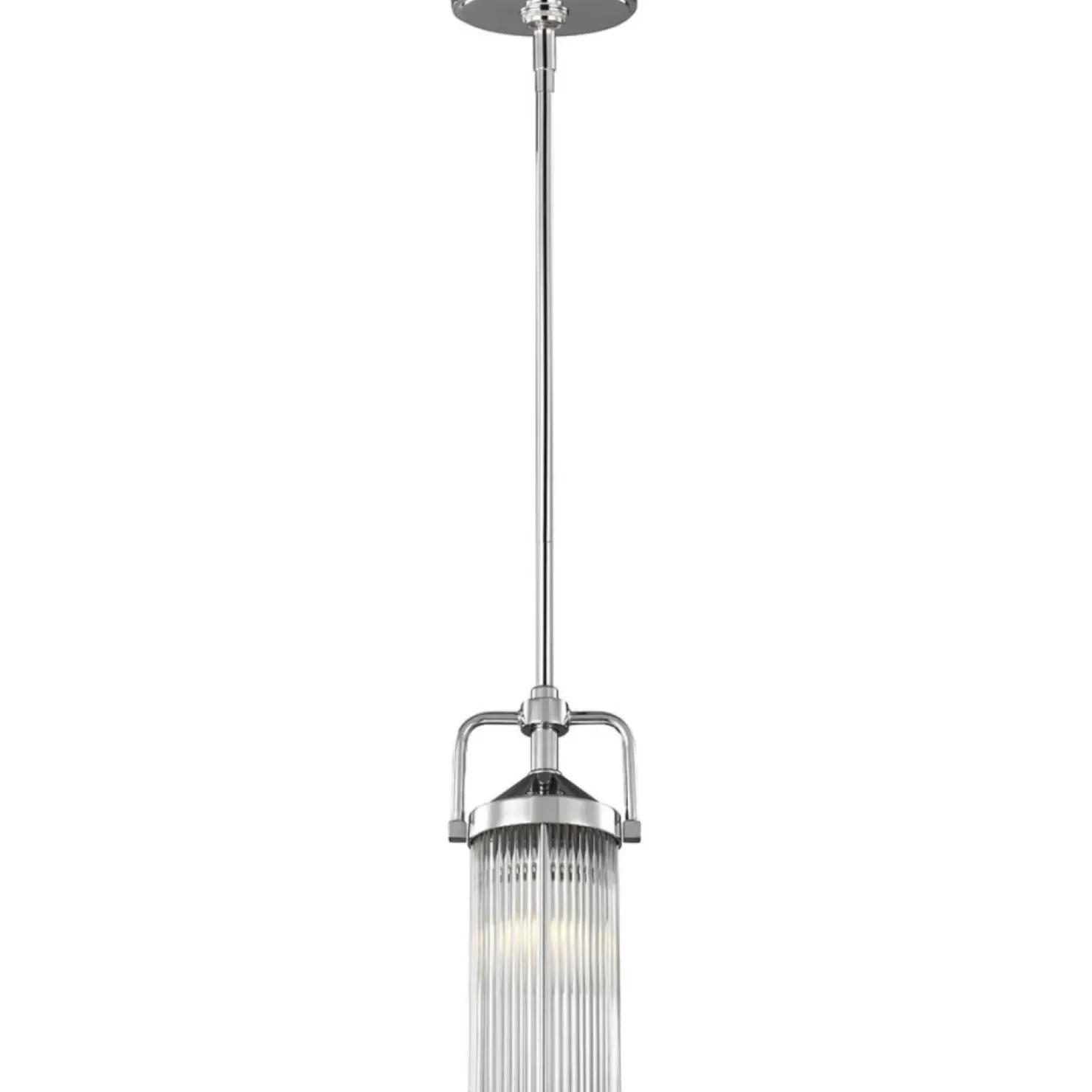 Shop Sklep Kaja Lampa wisząca, ryflowany klosz FE-PAULSON-MP z serii PAULSON chrom