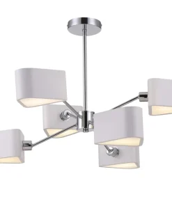 New Sklep Kaja Lampa wisząca, sześć punktów świetlnych MOD050PL-06CH z serii BRIANNE chrom
