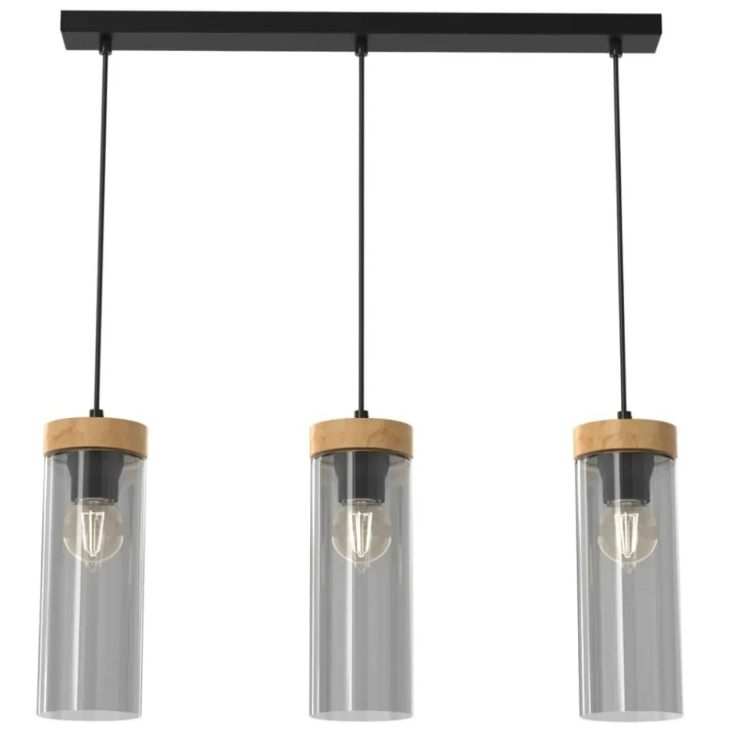 New Sklep Kaja Lampa wisząca, trzy klosze w kształcie walców MLP8665 z serii ELICA | Kaja Oświe