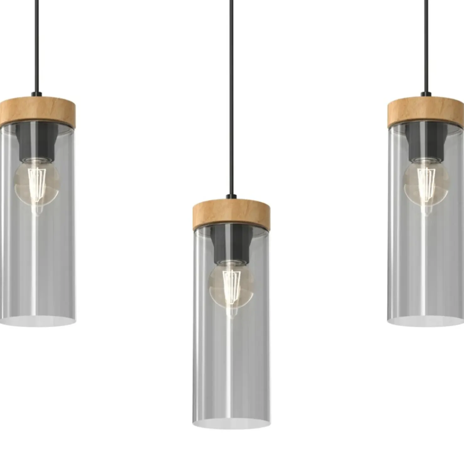 New Sklep Kaja Lampa wisząca, trzy klosze w kształcie walców MLP8665 z serii ELICA | Kaja Oświe