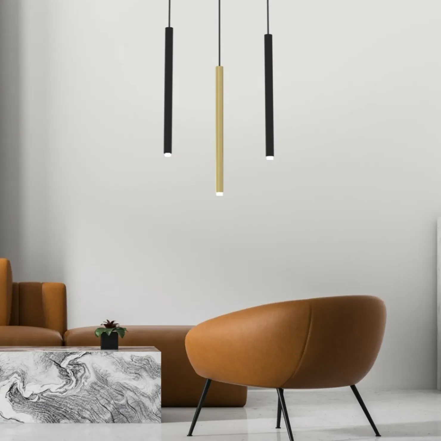 Best Sklep Kaja Lampa wisząca, tuby w dwóch kolorach MLP8841 z serii MONZA | Kaja Oświetlenie