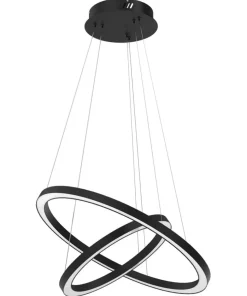 Sale Sklep Kaja Lampa wisząca w czarnym kolorze, dwa okręgi ML8422 z serii GALAXIA | Kaja Oświet