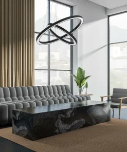 Sale Sklep Kaja Lampa wisząca w czarnym kolorze, dwa okręgi ML8422 z serii GALAXIA | Kaja Oświet