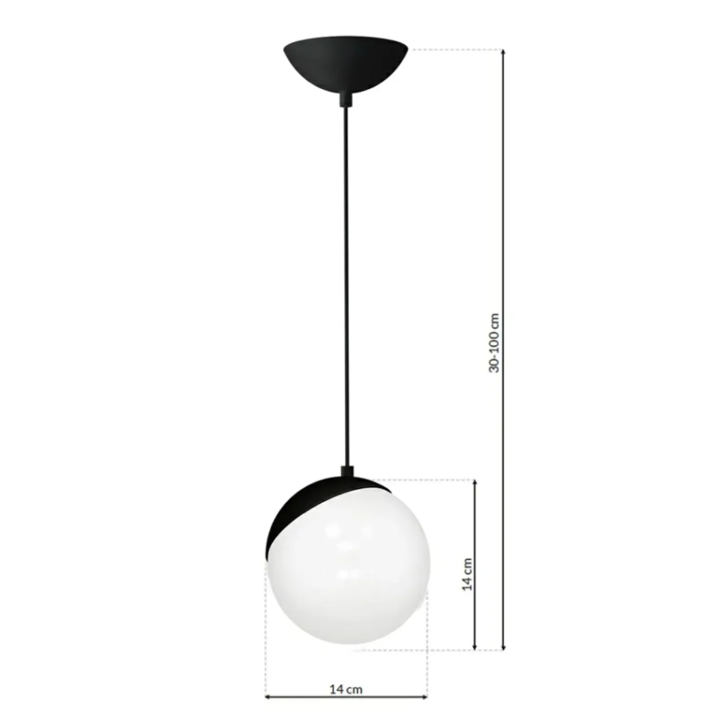 Shop Sklep Kaja Lampa wisząca w klasycznym wydaniu, z kloszem MLP5739 z serii SFERA | Kaja Oświe