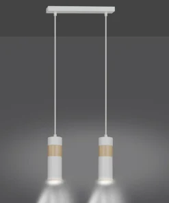 Shop Sklep Kaja Lampa wisząca w kolorze białym i złotym do kuchni 733/2 z serii AKA