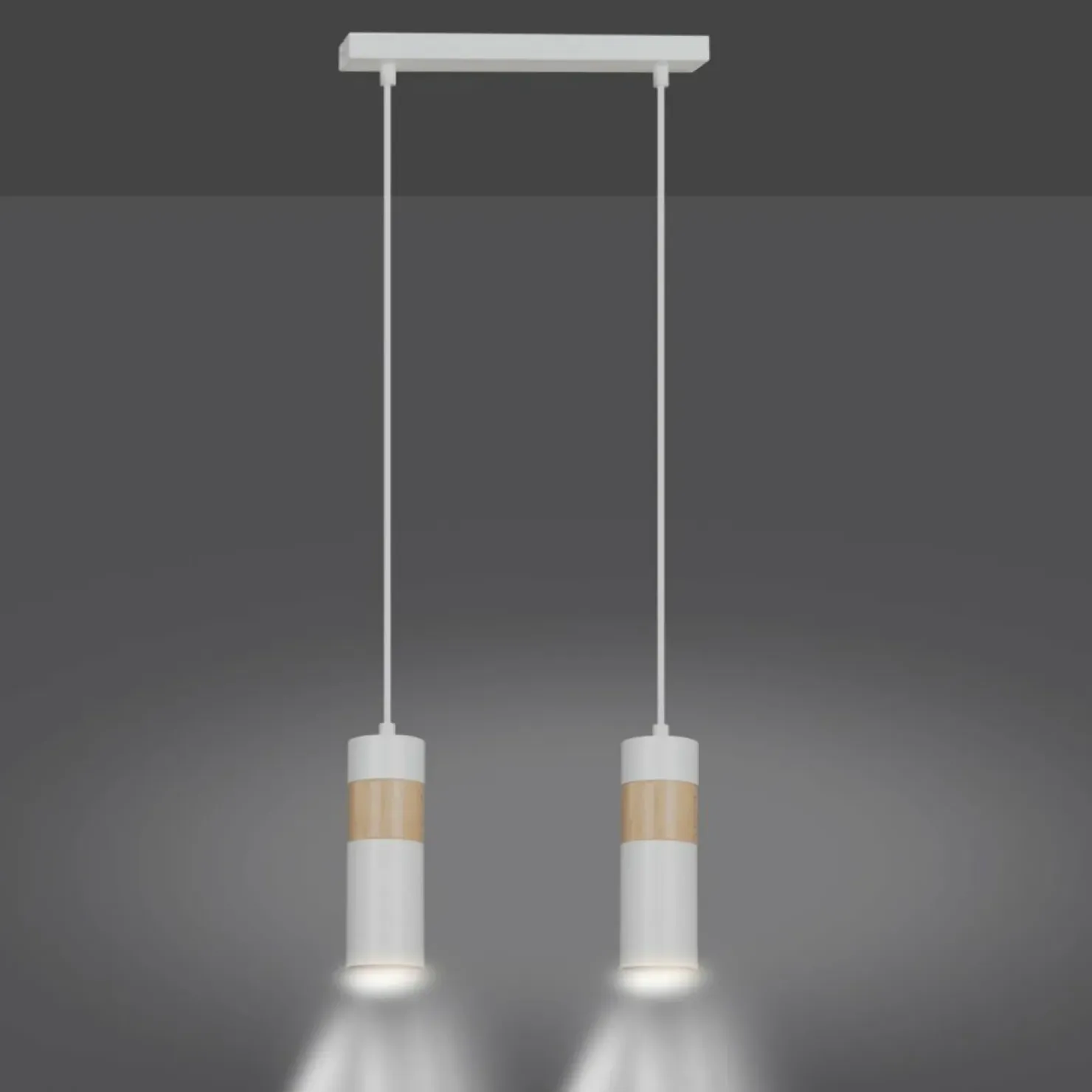 Shop Sklep Kaja Lampa wisząca w kolorze białym i złotym do kuchni 733/2 z serii AKA