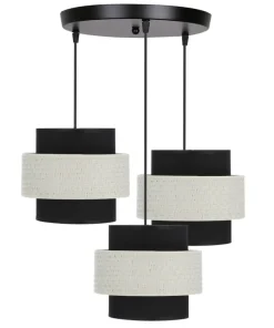 Discount Sklep Kaja Lampa wisząca w kolorze czarno-białym 33-17833 z serii BENTA | Kaja