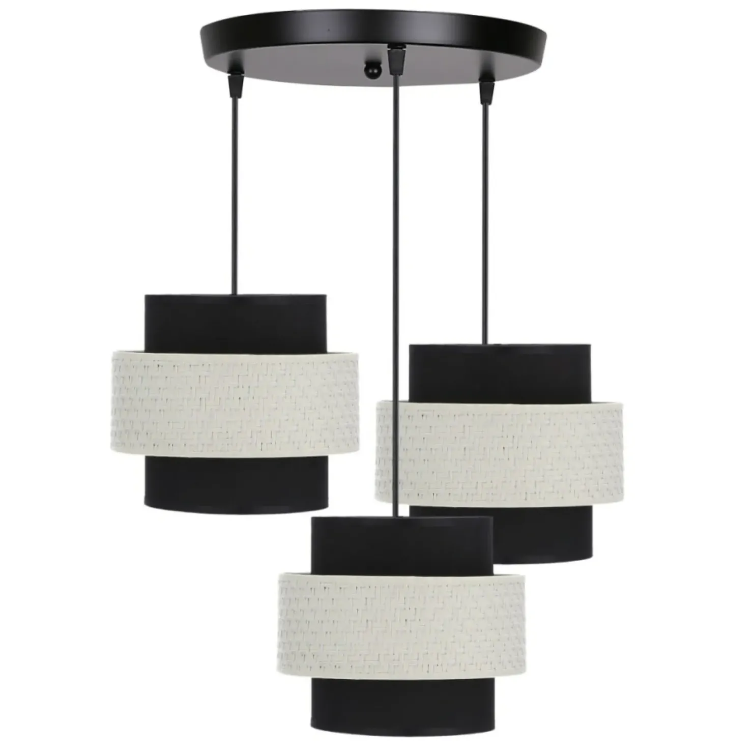 Discount Sklep Kaja Lampa wisząca w kolorze czarno-białym 33-17833 z serii BENTA | Kaja