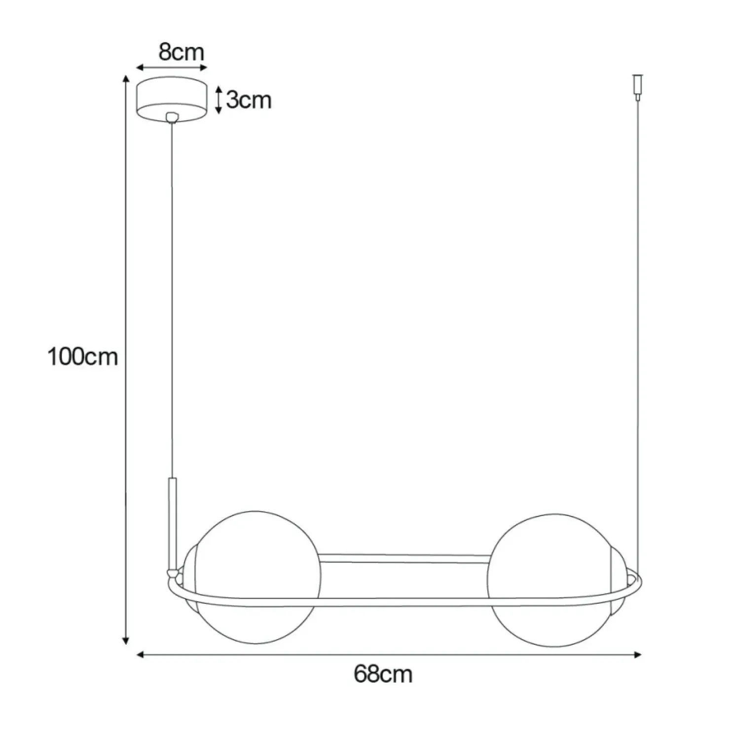 Sale Sklep Kaja Lampa wisząca w kolorze czarno-białym, nad stół K-5102 z serii PARVA