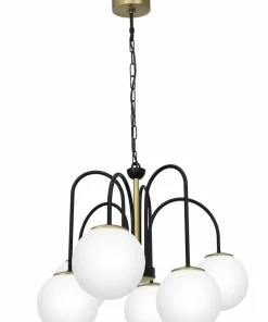 Outlet Sklep Kaja Lampa wisząca w kolorze czarno-złotym LX 3200 z serii CAMBRIDGE | Kaja