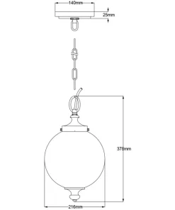 New Sklep Kaja Lampa wisząca w kolorze niklu FE-PARKMAN-PS-PN z serii PARKMAN polerowanynikiel