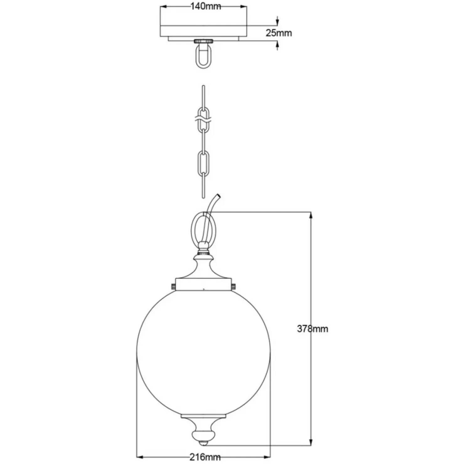 New Sklep Kaja Lampa wisząca w kolorze niklu FE-PARKMAN-PS-PN z serii PARKMAN polerowanynikiel