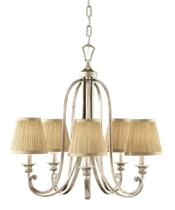 Lampa wisząca w kolorze piaskowo-srebrnym FE-ABBEY5 z serii ABBEY*Sklep Kaja Cheap