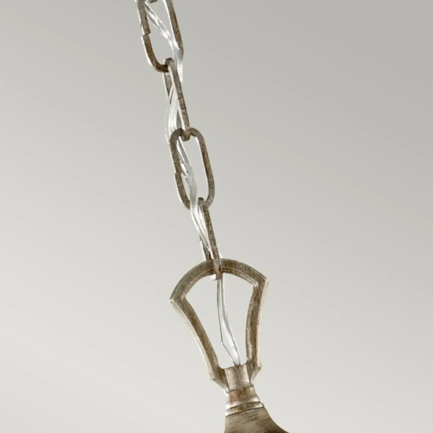 Lampa wisząca w kolorze piaskowo-srebrnym FE-ABBEY5 z serii ABBEY*Sklep Kaja Cheap