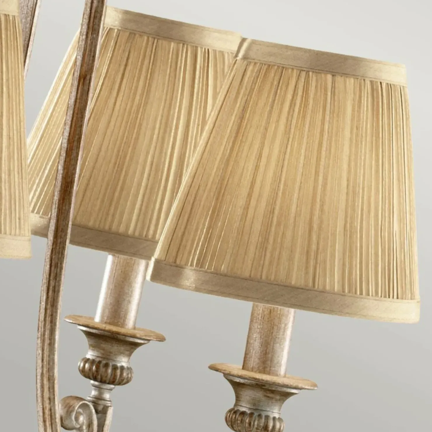 Lampa wisząca w kolorze piaskowo-srebrnym FE-ABBEY5 z serii ABBEY*Sklep Kaja Cheap