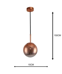 Flash Sale Sklep Kaja Lampa wisząca w kolorze różowego złota LP-2844/1P S MI z serii PALLA