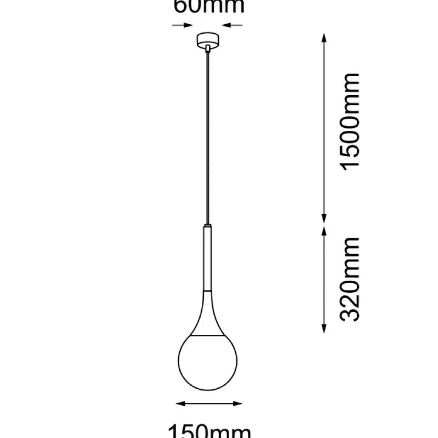 Best Sale Sklep Kaja Lampa wisząca w kształcie łezki, czarny zwis ANT 5169 JUN | Kaja
