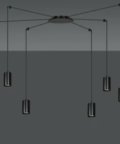 Sale Sklep Kaja Lampa wisząca w kształcie pająka na gwinty GU10 524/6 | Kaja czarny