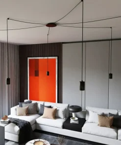 Sale Sklep Kaja Lampa wisząca w kształcie pająka na gwinty GU10 524/6 | Kaja czarny