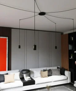 Sale Sklep Kaja Lampa wisząca w kształcie pająka na gwinty GU10 524/6 | Kaja czarny