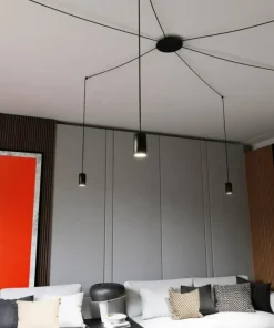 Sale Sklep Kaja Lampa wisząca w kształcie pająka na gwinty GU10 524/6 | Kaja czarny