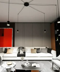 Sale Sklep Kaja Lampa wisząca w kształcie pająka na gwinty GU10 524/6 | Kaja czarny