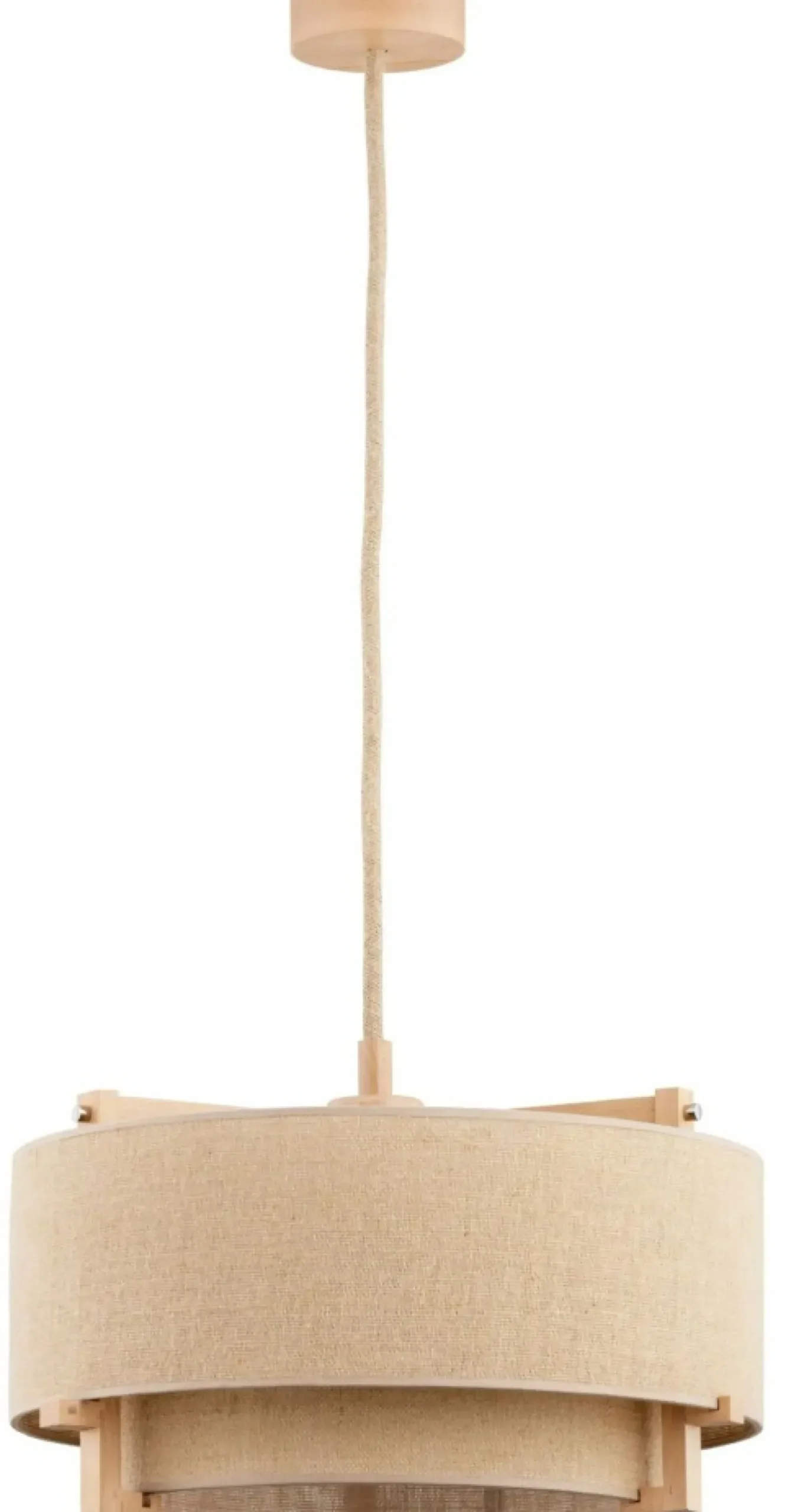 Best Sale Sklep Kaja Lampa wisząca w stylu boho, sznur, drewno, juta AL 61107 z serii LOLA | Kaja Ośw