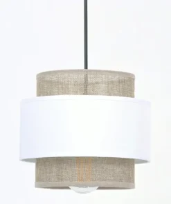 Lampa wisząca w stylu boho, biało-beżowa K-5270 z serii CEZAR*Sklep Kaja Clearance