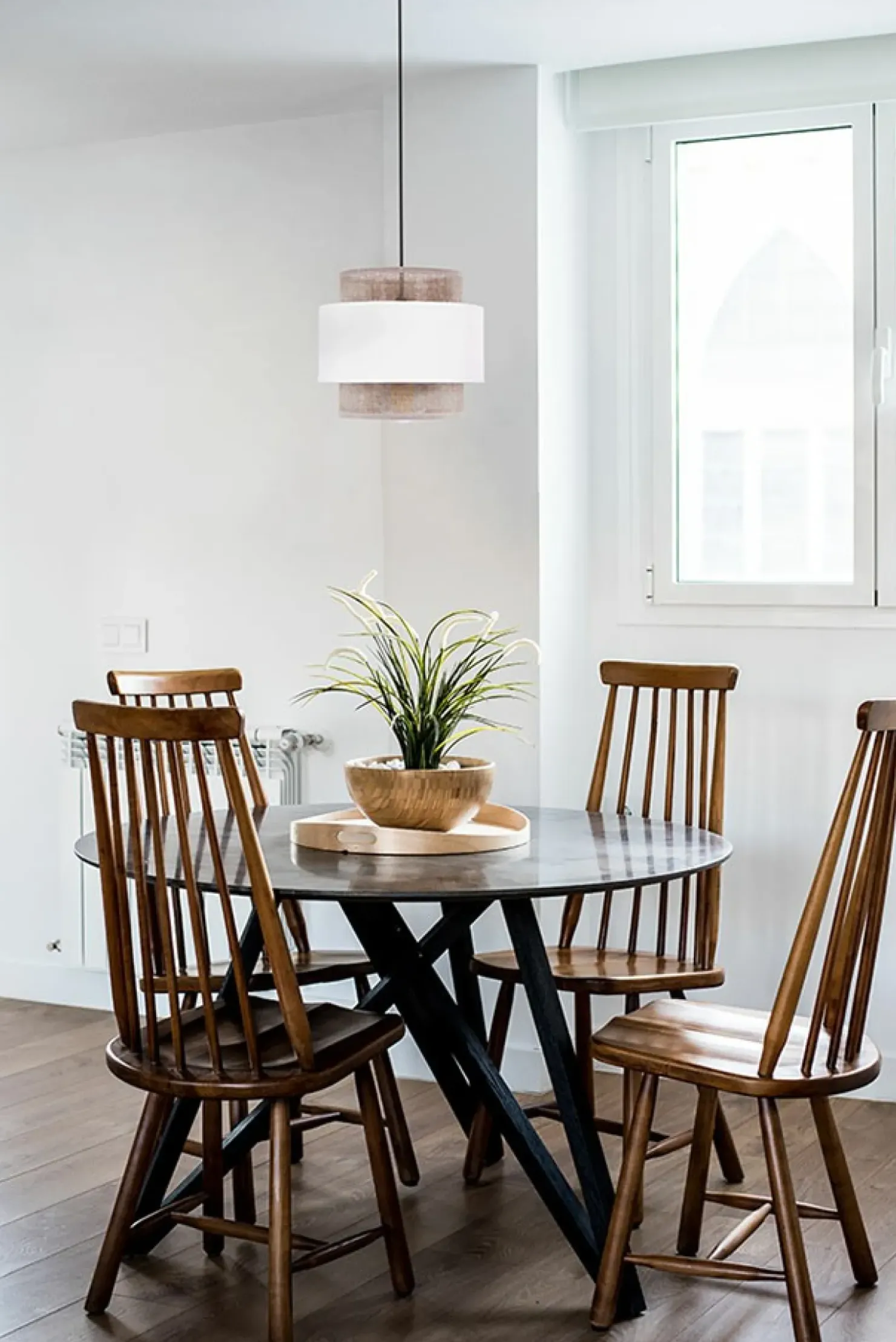 Lampa wisząca w stylu boho, biało-beżowa K-5270 z serii CEZAR*Sklep Kaja Clearance