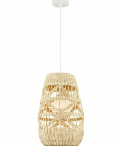 Outlet Sklep Kaja Lampa wisząca w stylu boho, pleciony abażur ML0352 ARONA | Kaja