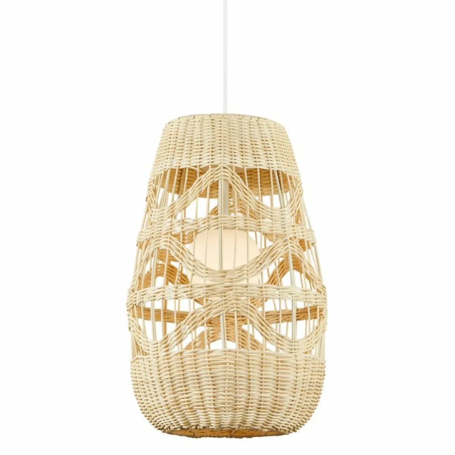 Outlet Sklep Kaja Lampa wisząca w stylu boho, pleciony abażur ML0352 ARONA | Kaja