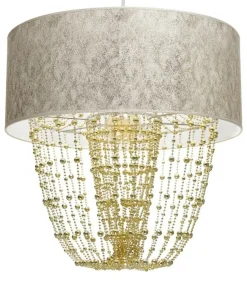 Lampa wisząca w stylu glamour, biało-złota MLP6447 z serii ALMERIA | Kaja Oświet*Sklep Kaja New