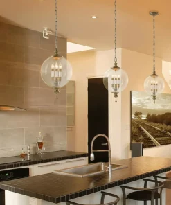 Lampa wisząca, świecznik w kloszu FE-ARGENTO-P z serii ARGENTO*Sklep Kaja Clearance
