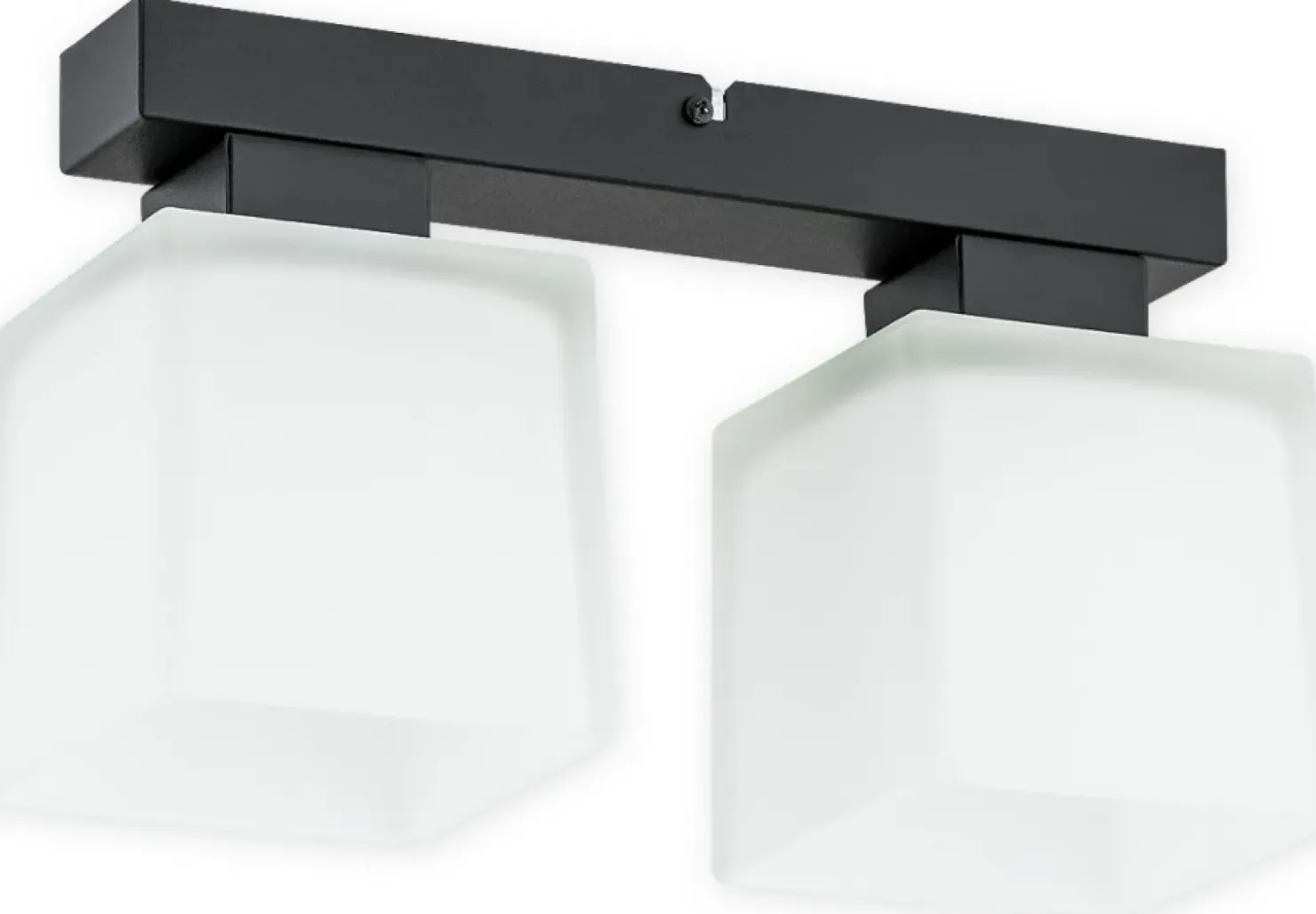 Lampa wisząca z 2 białymi kloszami O2972 P2 CZA + BIA | Kaja*Sklep Kaja Flash Sale