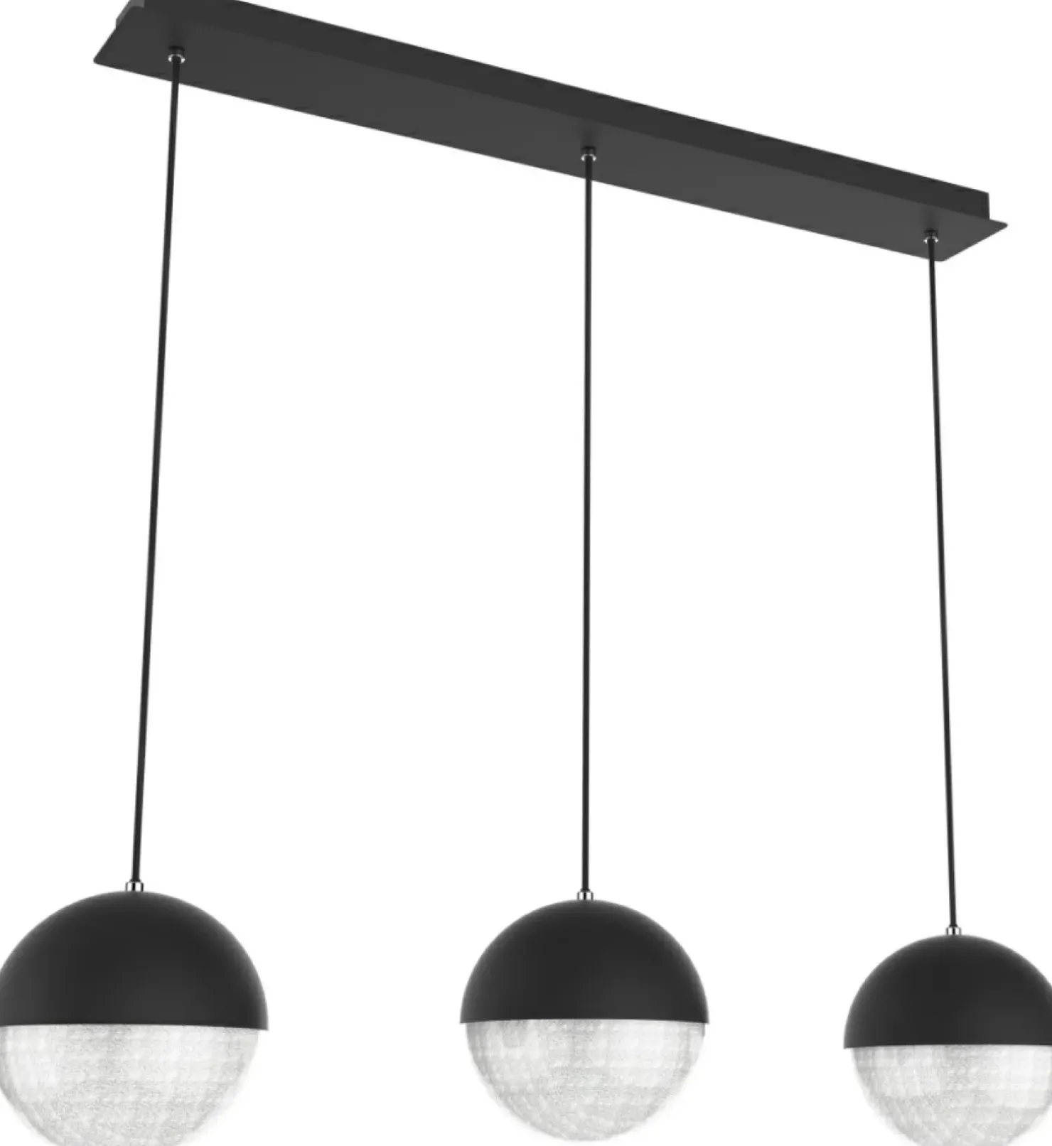Sale Sklep Kaja Lampa wisząca z 3 kulami LED na zwisach A0031-330 FURNI | Kaja czarny
