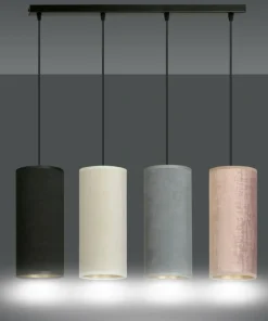 Lampa wisząca z abażurami w różnych kolorach 1068/4 BENTE | Kaja*Sklep Kaja Hot