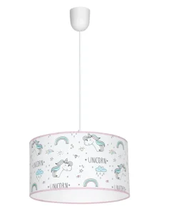 Discount Sklep Kaja Lampa wisząca z abażurem, do pokoju dziecka MLP4941 z serii UNICORN | Kaja Oświe