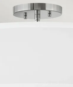 New Sklep Kaja Lampa wisząca z abażurem, srebrna HK-GRAHAM-L-PN z serii GRAHAM polerowanynikiel