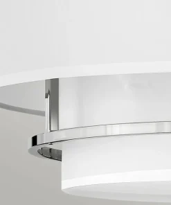 New Sklep Kaja Lampa wisząca z abażurem, srebrna HK-GRAHAM-L-PN z serii GRAHAM polerowanynikiel