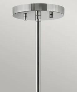 New Sklep Kaja Lampa wisząca z abażurem, srebrna HK-GRAHAM-L-PN z serii GRAHAM polerowanynikiel