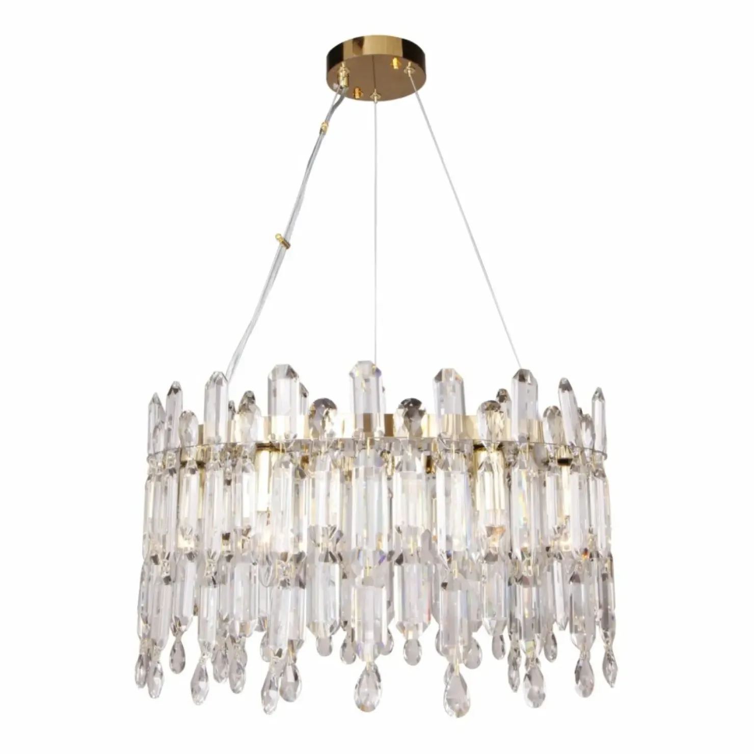 Outlet Sklep Kaja Lampa wisząca z asymetrycznymi kryształami 9867-500 CROWN | Kaja