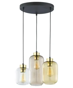 Clearance Sklep Kaja Lampa wisząca z beżowymi kloszami TK 3175 MARCO BROWN | Kaja
